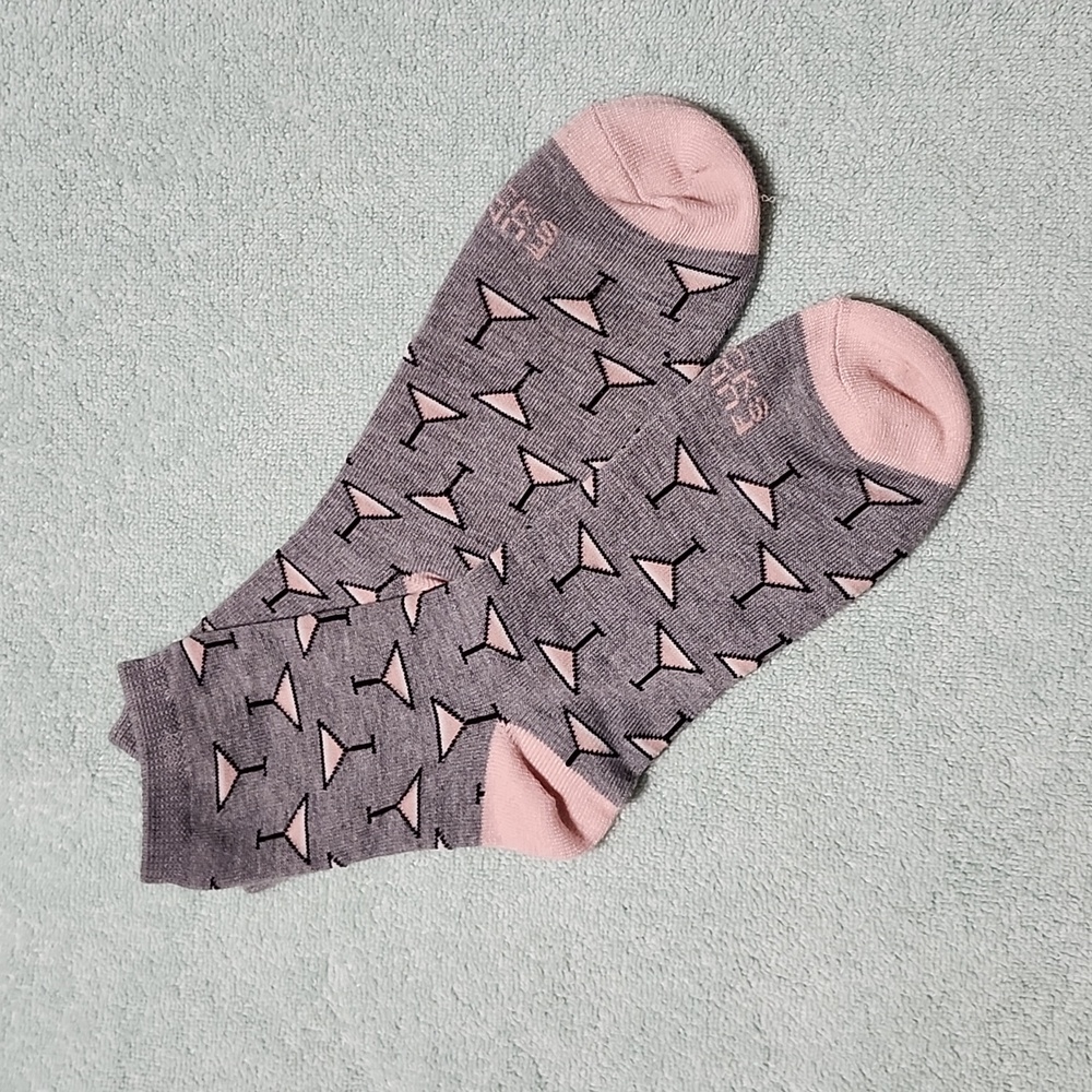Funky Socks Pink Martini Ankle Socks